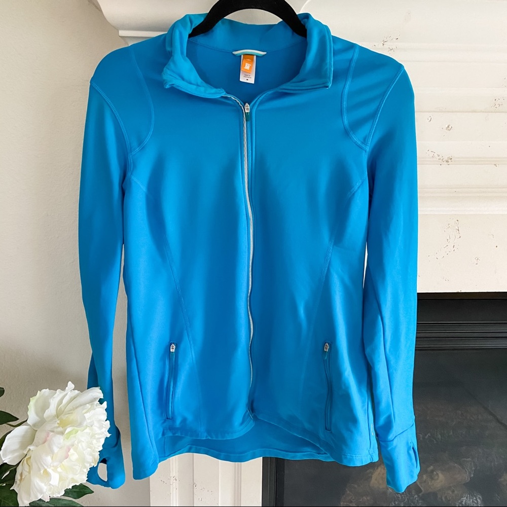 Lucy Athletic Long Sleeve Zip Up Jacket Blue, Sz M